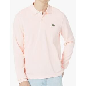 Lacoste Men's Classic Long Sleeve Pique Polo Shirt Flamant M